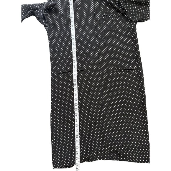 Vintage St. Gillian by Kay Unger Silk Shift Dress Black White Polka Dot Size 6 - Picture 7 of 7